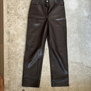 Aritzia Brown Snakeskin Pants